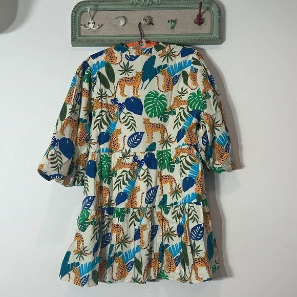 Brand new BRITTON COURT HATTIE DRESS IN TROPICAL LEAVES cheetah print mini XL - Picture 7 of 8